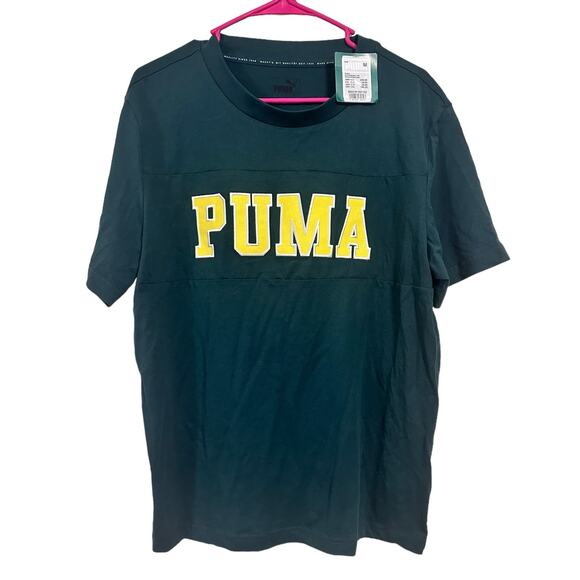 Puma Green and Yellow Logo T-Shirt Men's Size Medium NWT - Picture 1 of 6